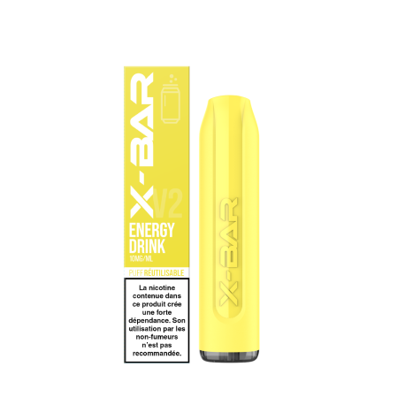 Cigarette Electronique X-Bar V2 Energy Drink à 7,90€, Pod Jetable X-Bar Pas  Cher