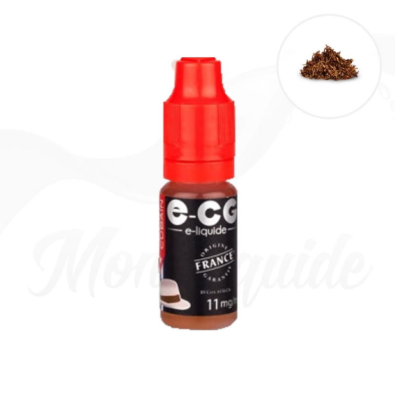 3,90€ E-liquide goût cubain ECG, E liquide tabac E-CG pas cher
